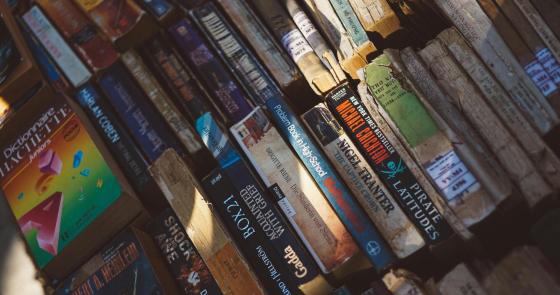 Libri usati, copertine consunte, storie avvincenti in attesa di essere scoperte.